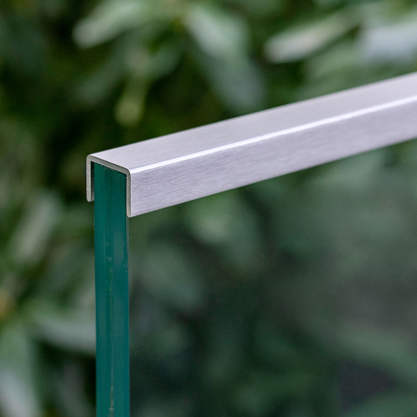 Håndliste inox børstet aluminium Håndliste inox børstet aluminium