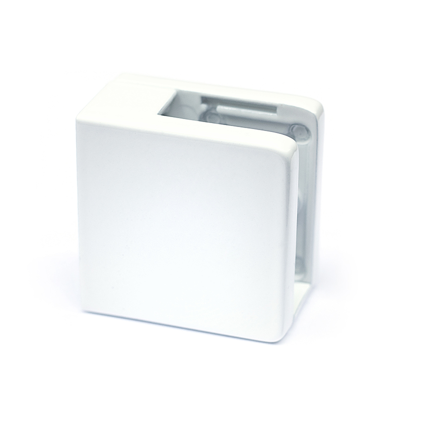 Hvide glasklemmer til glashegn og glasværn