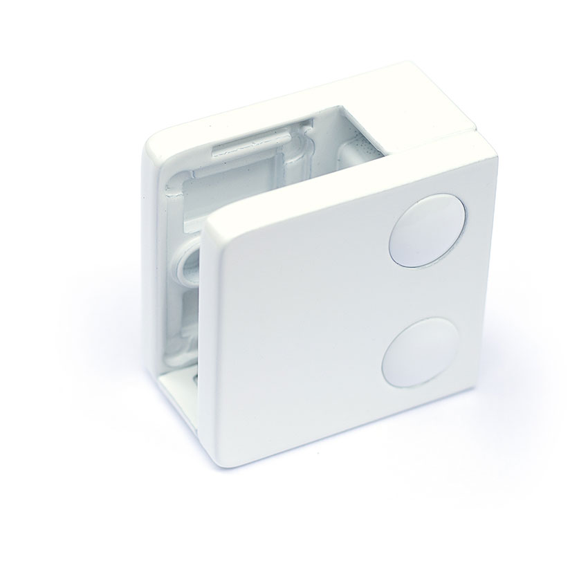 Hvide Glasklemmer til glasgelænder Hvide glasklemmer