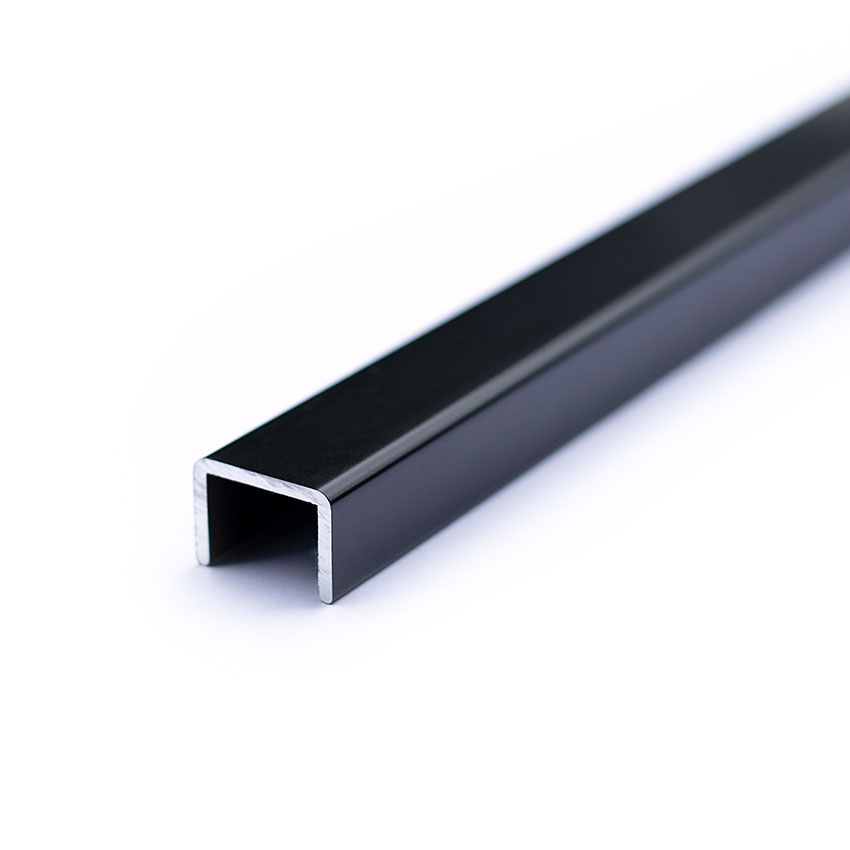 Sort håndliste til glasværn Sort håndliste til glasværn