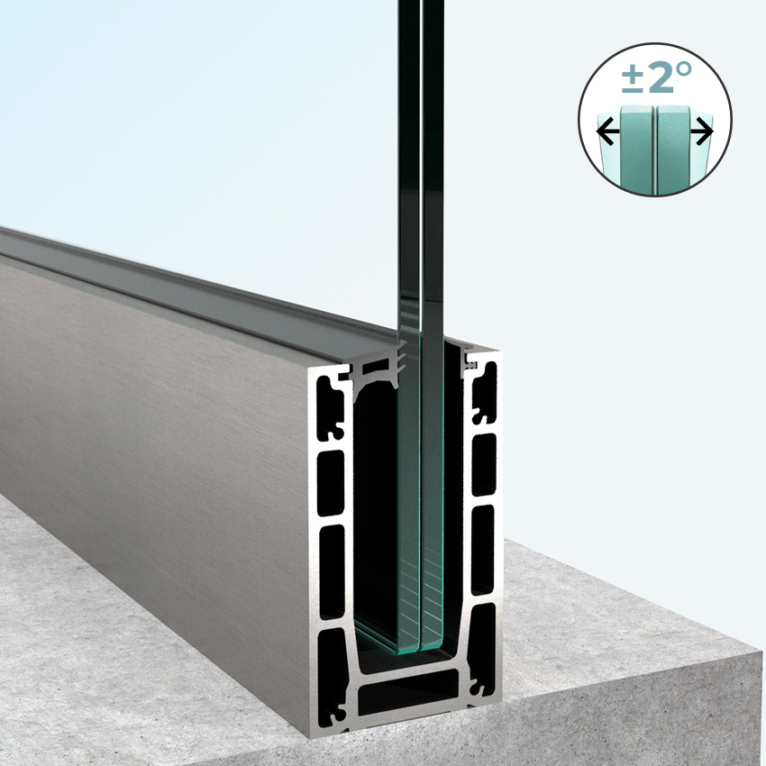 Topmonteret justerbar bundskinne bv8900