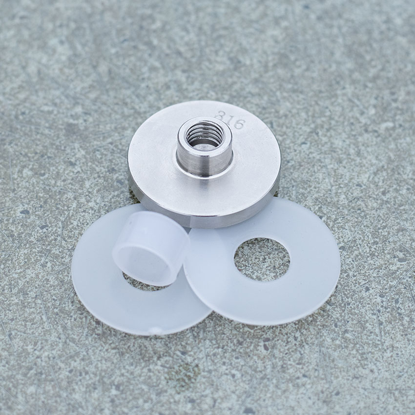 Glasbolte med afstandsstykke